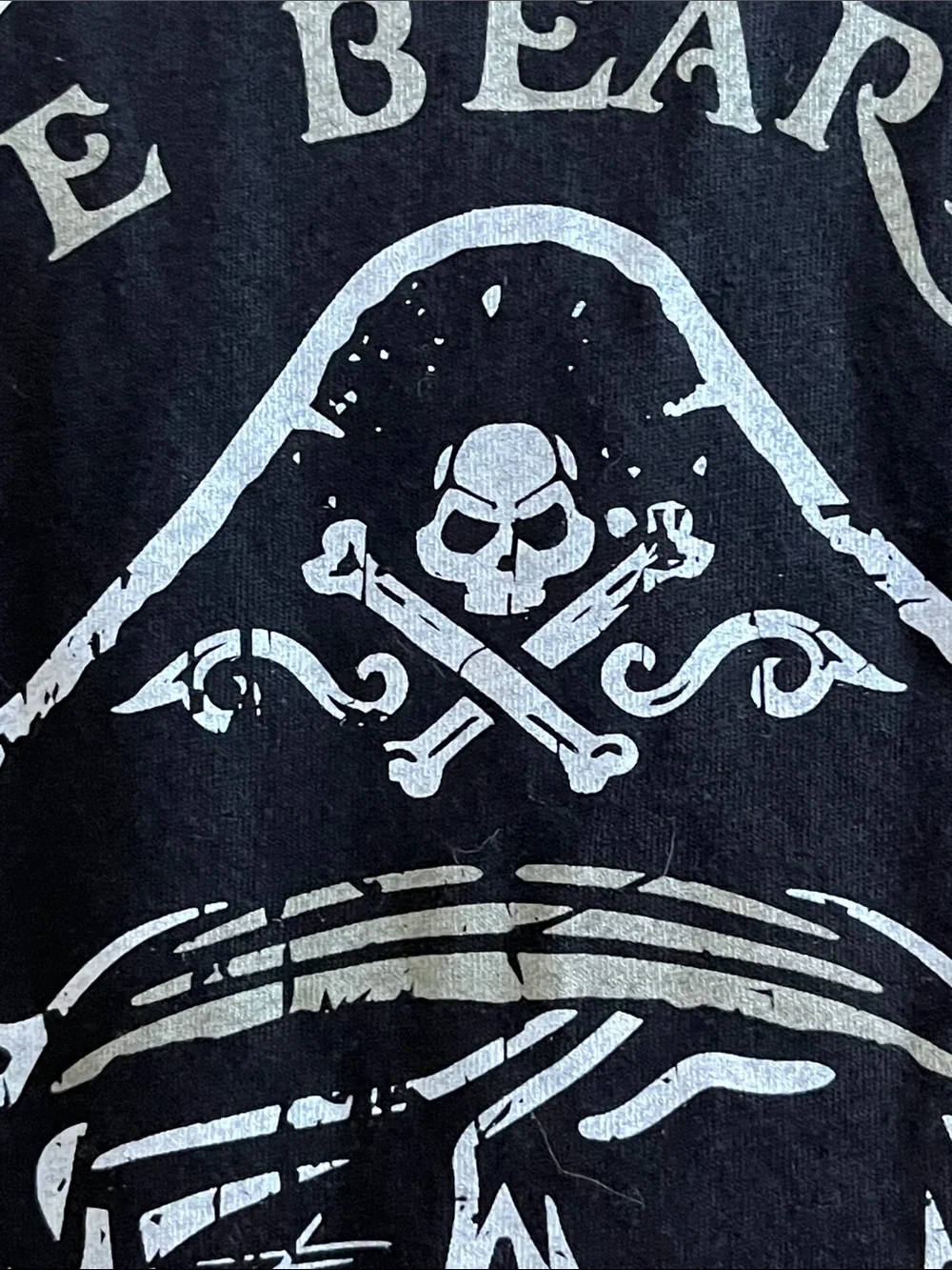 Black Pirate Skull Tee Live Bearded Short Sleeve Graphic T-shirt Size XL